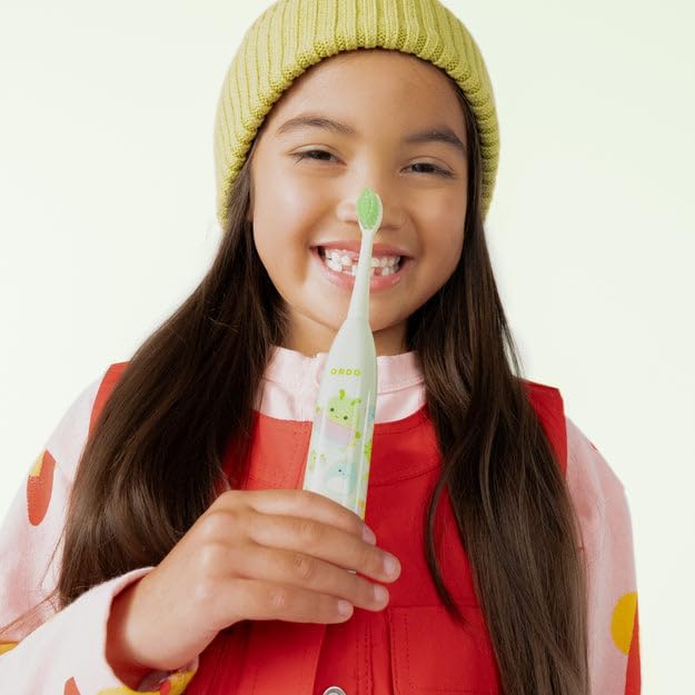 ORDO Squishmallows Toothbrush, Sonic Battery Toothbrushes for Kids, Soft Bristles, Extra Brush Head Inc, Gift for Kids Aged 4 Years and Up, Battery Included, Rutabaga