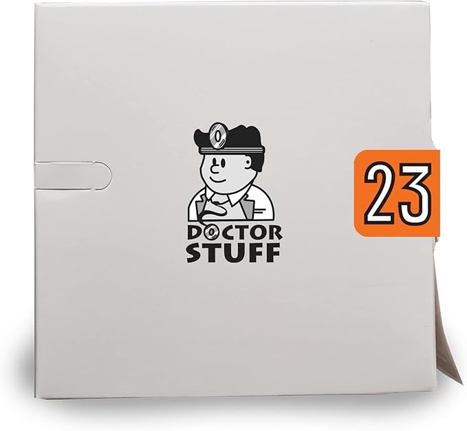 2023 Year Stickers, Doctor Stuff 2023 Chart Stickers, Orange/Black Coded, Barkley FYBAM Style, USA Made Year Labels for End Tab File Folders, 500/Roll, 1 Roll, 3/4" x 1-1/2"