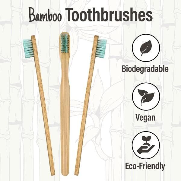 144 Biodegradable Prepasted Bamboo Tooth Brush Individually Wrapped Soft Bristles,Refreshing Mint Flavor Paste (144 Pack)
