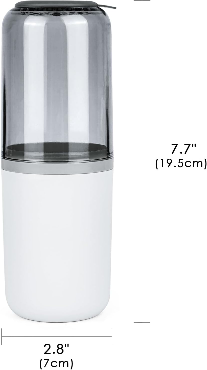 Toothbrush Travel Case, Plastic Travel Toothbrush Holder with Drain Hole, Portable Toothpaste Toothbrush Storage Container Box for Traveling, Camping, Gym, Bathroom (Gray)