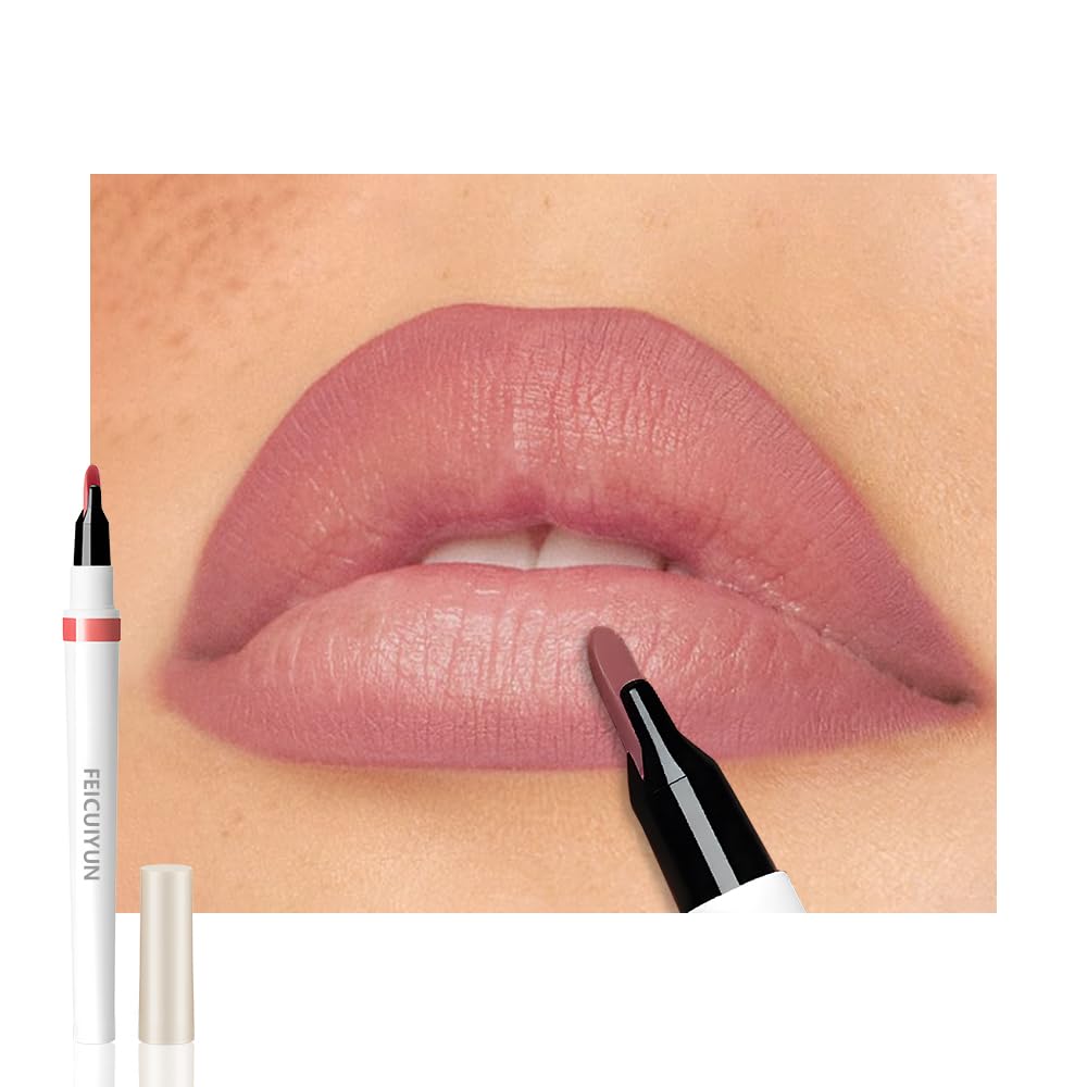 Matte Calligraphy Liquid Lip Liner Lipstick Pencil, Lunar Berry Long-Lasting Transfer-Proof Lip Stain, Lightweight Lipstick, Sheer Buildable Color, Fades to a Natural Wash of Colors