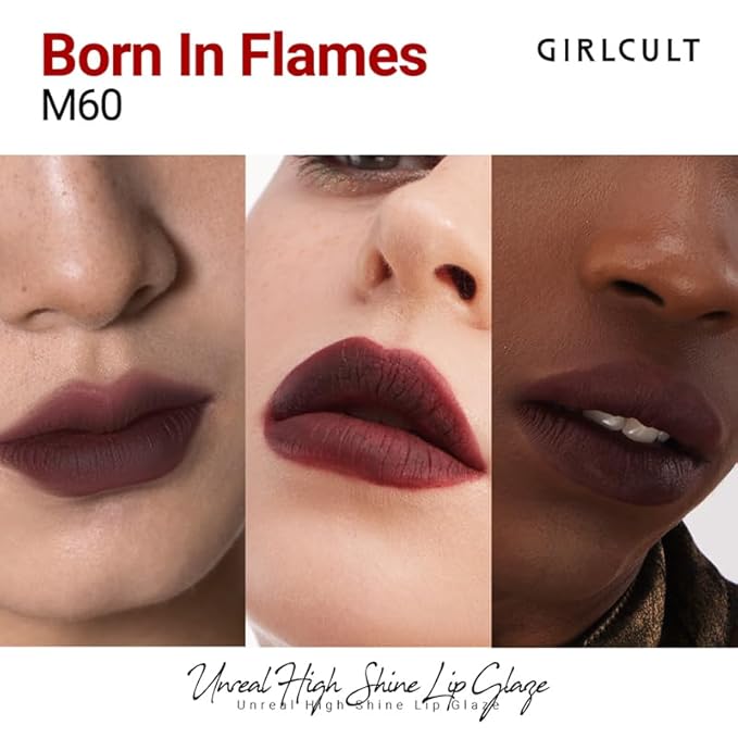 GIRLCULT Matte Lip Stain – Lightweight Velvet Lip Tint, Long Lasting Liquid Lipstick, Transfer Resistant, Non-Drying & Smudge Proof Formula (M60)