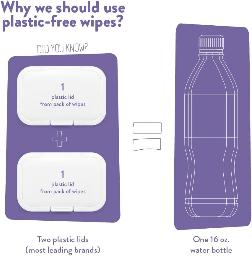 Simpleaf Flushable Wet Wipes Lavender | Plastic Free, Paraben & Alcohol Free | Hypoallergenic & Safe for Sensitive Skin | Soothing Aloe Formula | Adult Toilet Wipes (6 x 50 Counts Pack) 300 Counts