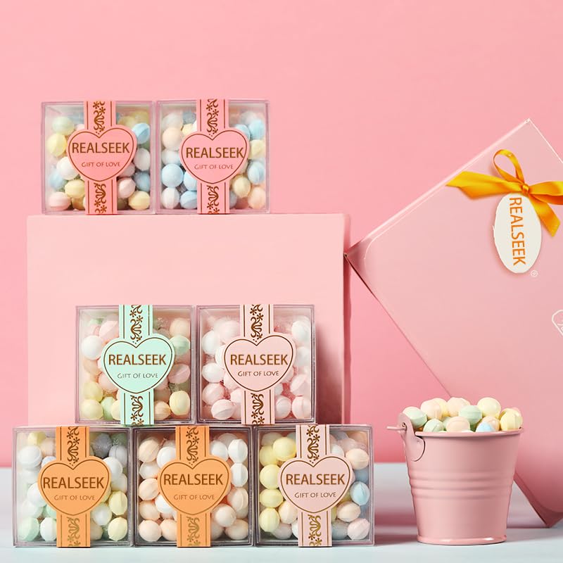 REALSEEK Mixed flavors mint candy, 0 sugar content and Vegan, multiple flavors tickle taste buds, freshen the breath, pocket-sized, a date essential, 4 packs (3.35 ounces)