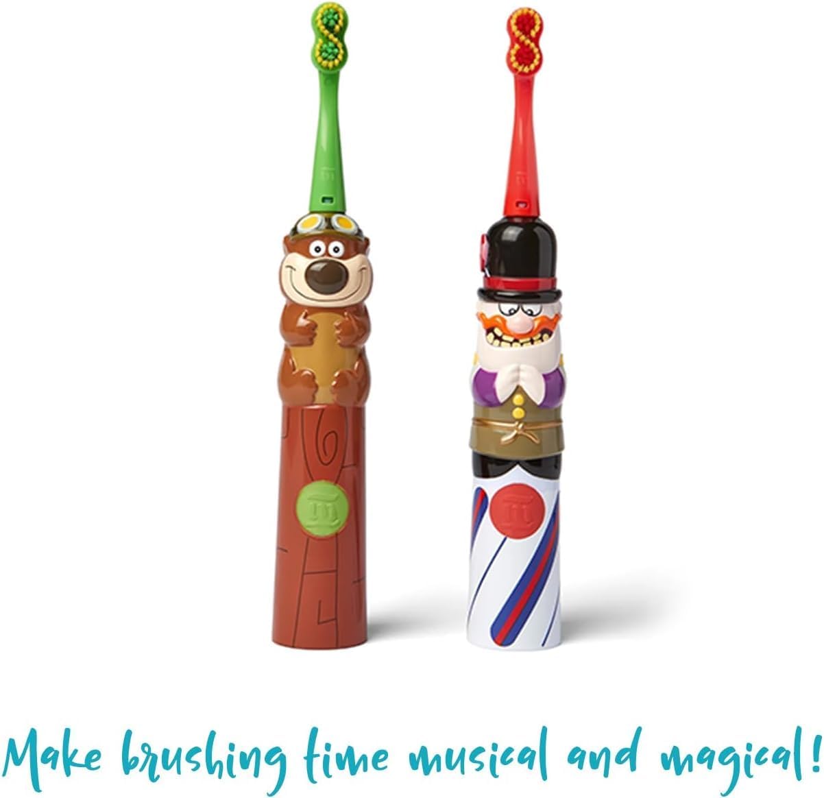 SuperMouth® Moler Sonic Toothbrush Replacement Brush Heads - Ultra Soft Bristles for Ages 2-12 - Gently Cleans & Polishes Teeth with Sonic Vibrations – Fits SuperMouth Musical Moler Sonic Toothbrush