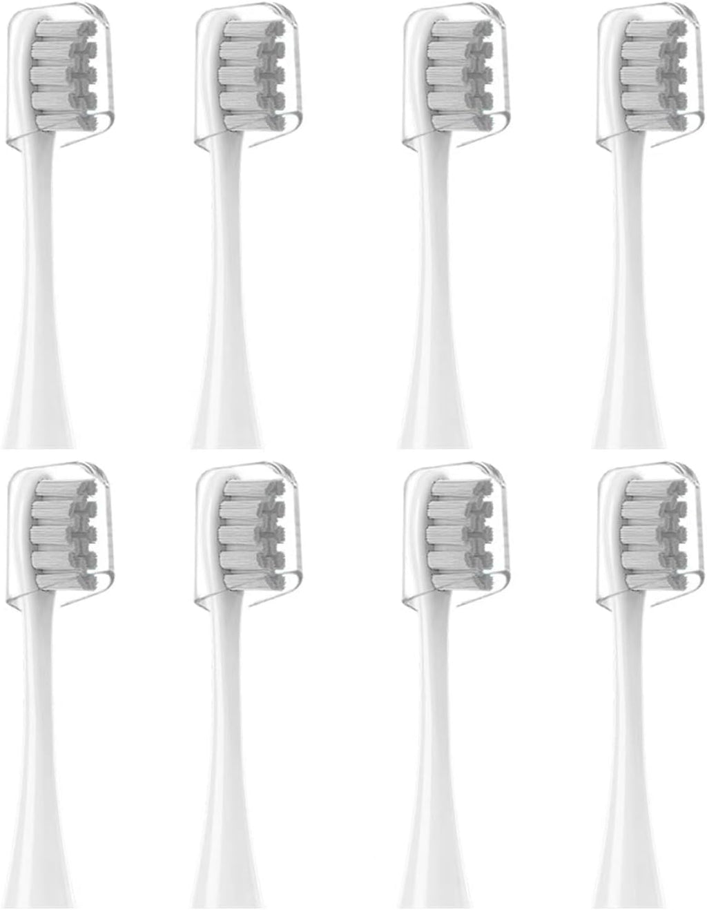 GTHUNDER 8Pcs Electric Toothbrush Heads Suitable for Oclean.with Hygienic Caps,Vacuum-Packed.Fits Adapted for All Oclean Models x pro Elite, X, X Pro,Flow,F1,Air 2(Grey)
