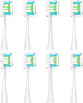GTHUNDER 8Pcs Electric Toothbrush Heads Suitable for Oclean.with Hygienic Caps,Vacuum-Packed.Fits Adapted for All Oclean Models x pro Elite, X, X Pro,Flow,F1,Air 2(White)