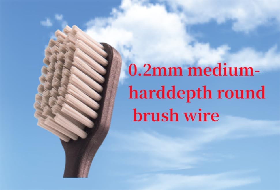 Adult Manual Hard-bristled Toothbrush with Cover, Wide Head Medium Size,for Cleaning Smoke Stain, Tartar, Coffee Stain, Tea Stain.【Hard Bristle Blue toothbrushes,5 Count (Pack of 1)】