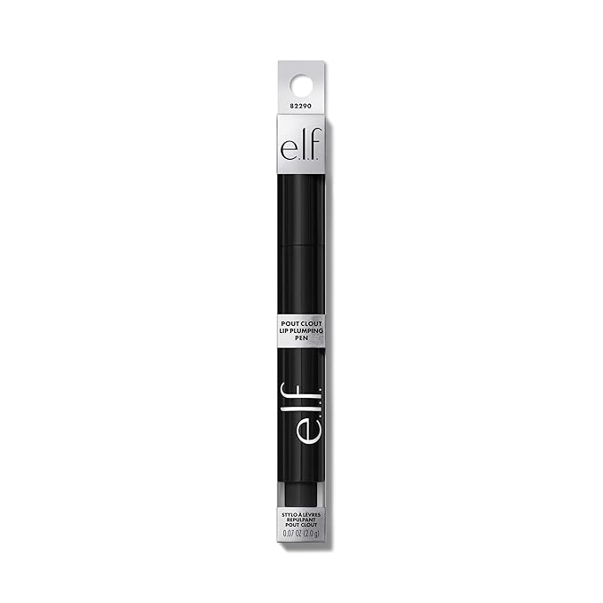 e.l.f. Pout Clout Lip Plumping Pen, Nourishing Lip Balm For Sheer Color & Shine, Plumps & Moisturizes, Vegan & Cruelty-Free, In The Clear