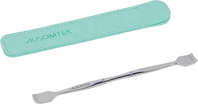 Blackhead Remover Tool, Pore Cleaner & Comedone Extractor Face Spatula, Professional Stainless Steel Whitehead & Pimple Extractor Tool for Facial Skin Care with Cyan PU Case