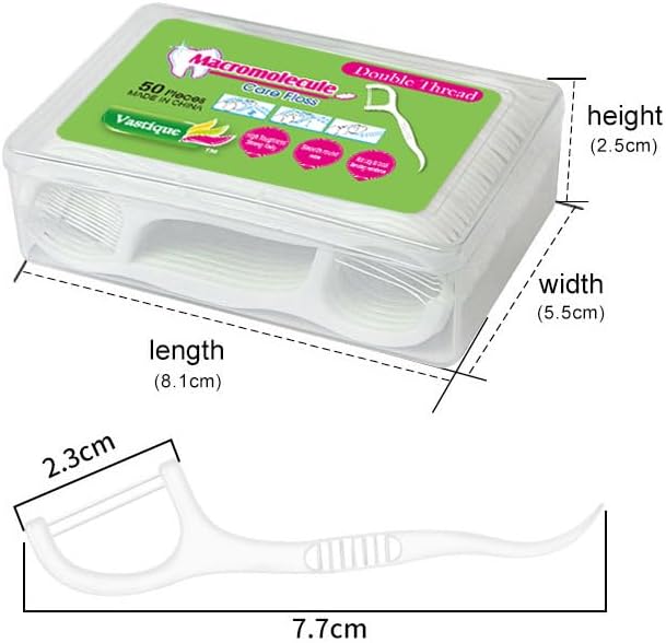 400 Pcs Double-Thread Dental Floss Picks, Thin Thread for Adults & Kids, Superior Oral Care, Dental Hygiene, Gum Health(50x8 Cases, 400 Total)