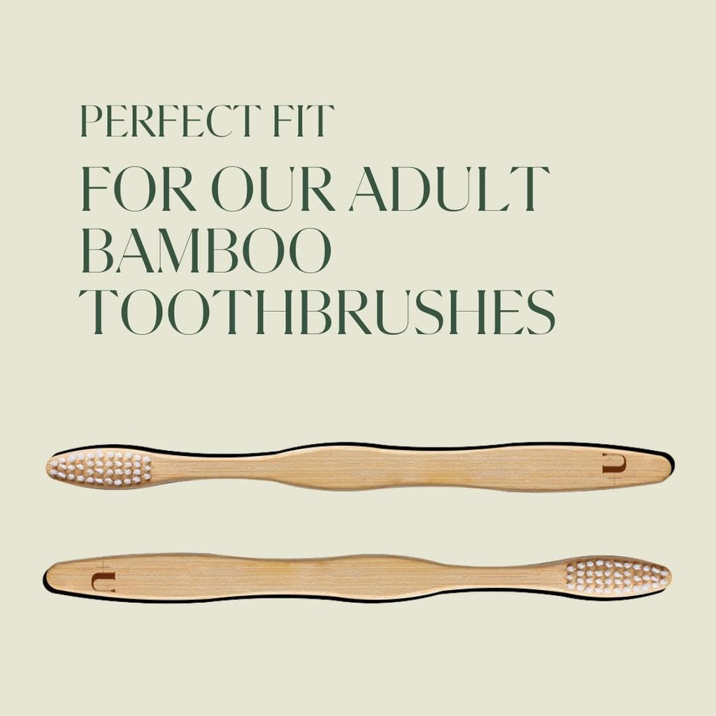 Plus Ultra Bamboo Travel Case for Adult Toothbrushes
