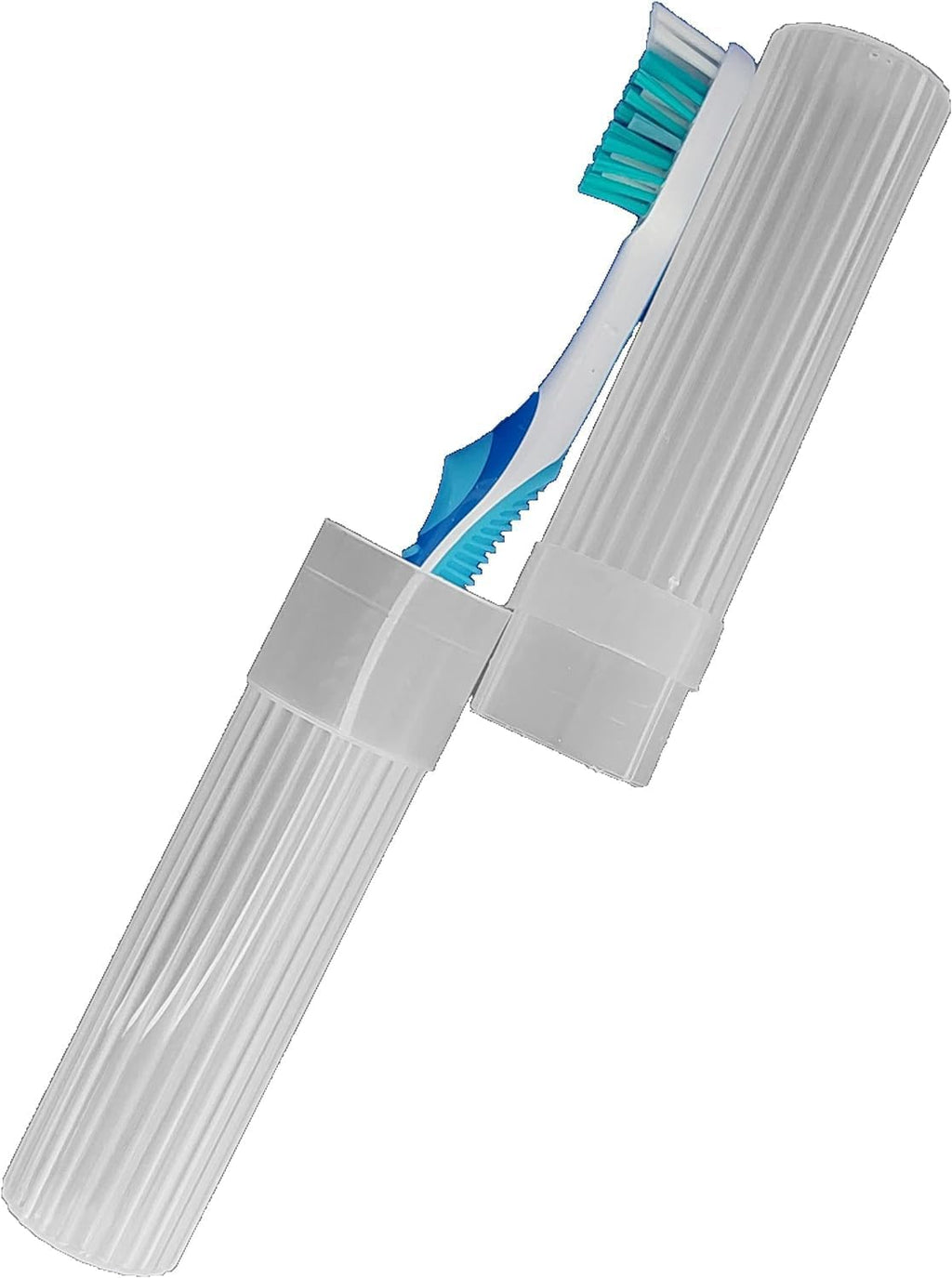 White Toothbrush Covers & Soap Box Set - Matching Colors - Tooth Brush Cover Cap, Soap Dish Travel, Soap Dish Holder Travel - Plastic Portable Set with Cover