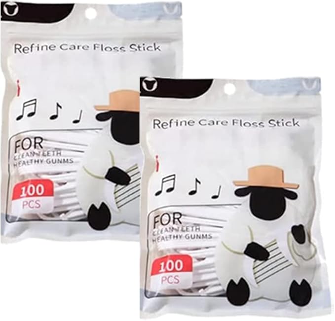 Portable Floss Dispenser With 100 Pcs Dental Floss, Upgrade Automatic Picks Case, Floss Organizer for Family Hotel Travel (200Pcs Flossers)