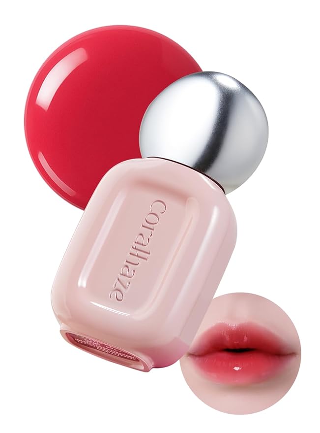 Dew Drop Tint #207 Flame 4.5g, Glossy, Lightweight Lip Stain, Glass-Like, High Shine, Moisturizing Lip Oil, Long Lasting Color, Hydrating Gloss, Dewy Finish, Korean Beauty Makeup