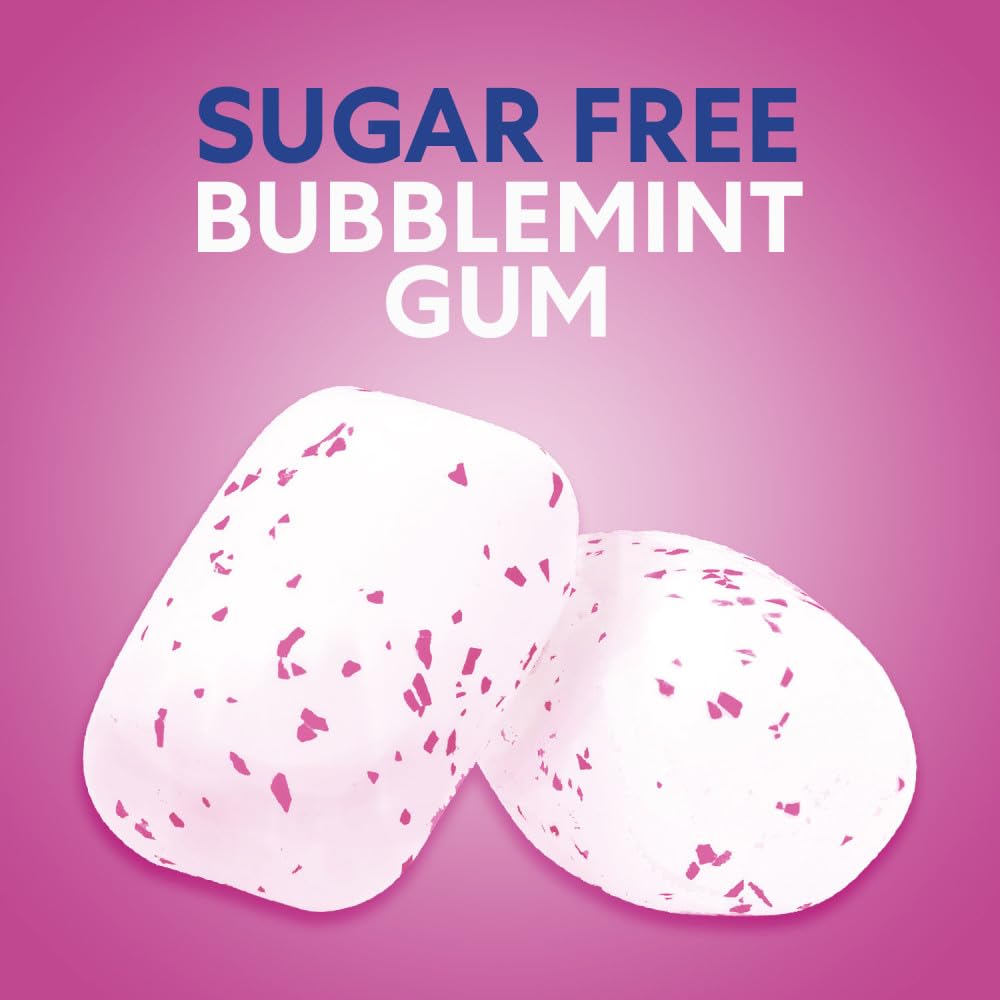 ORBIT Bubblemint Sugar Free Chewing Gum Bulk Pack, 55 Piece Bottle (4 Pack)