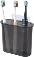Toothbrush Holders Wall Mounted, Self Adhesive Tooth Brush Holder for Bathroom Electric Toothbrush Toothpaste Razor Bathroom Accessories(Black)