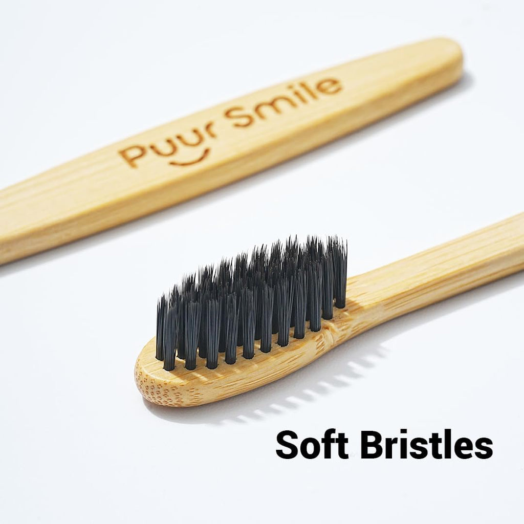 Premium Natural Bamboo Toothbrush – Eco-Friendly, Biodegradable Handle, Soft Bristles – Sustainable Oral Care for Adults