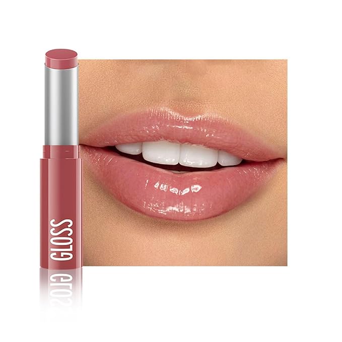 1Pc Pale Pink Butter Lipstick Tinted Lip Balm, Shine Moisturizing Plumper Lipstick for Women, Natural Nourishing Hydrating Lip Gloss Stain for Dry Lips, Lightweight Lip Liner Care Vegan Makeup