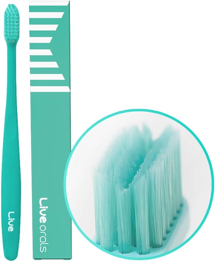 V-Cut Orthodontic Toothbrush(Mint, White) - Compact Head for Braces, Ergonomic Handle, Deep Cleaning, Gentle Bristles for Brackets and Wires