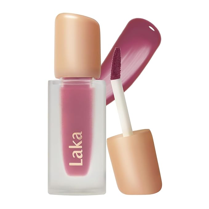 Laka Fruity Glam Tint, 4.5g/0.15oz, Glowing Lip Stain with Wide Color Spectrum, Hydrating & Lightweight Texture, Long-Lasting Bold Stain, Non-Sticky, Vegan, K-Beauty (#149 Beans)
