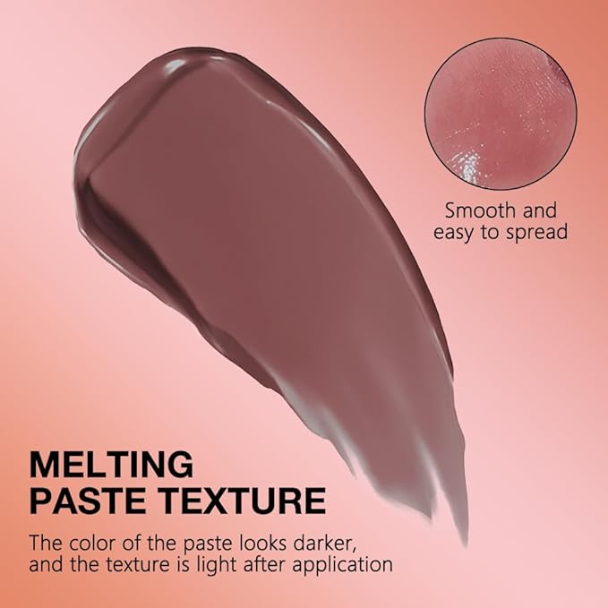 2Pcs Nude Brown Honey Tinted Lip Stain Lip Balm Lip Gloss Lipstick, Sheer Hydrating Lip Stains Tint, Moisturizing Lip Color for All Skin Tones, Nourishing Lip Balm with Natural Black Cherry