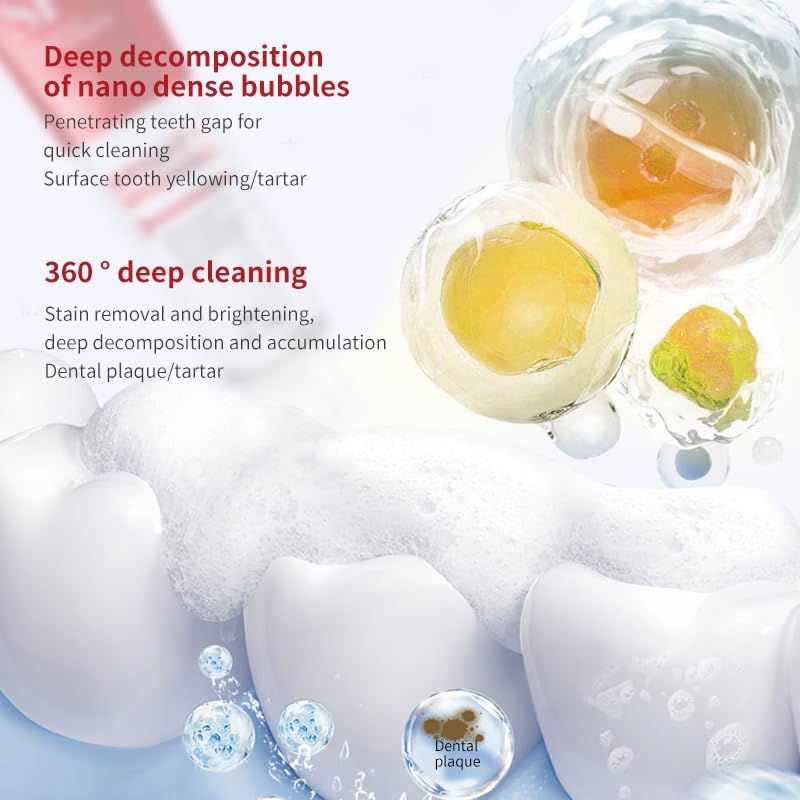 SP-8 Probiotics Whitening Toothpaste - Probiotics for Teeth Whitening and Gum Health - Enamel-Safe, Fluoride-Free, Double Mint Flavor,Fresh Breath-4pcs