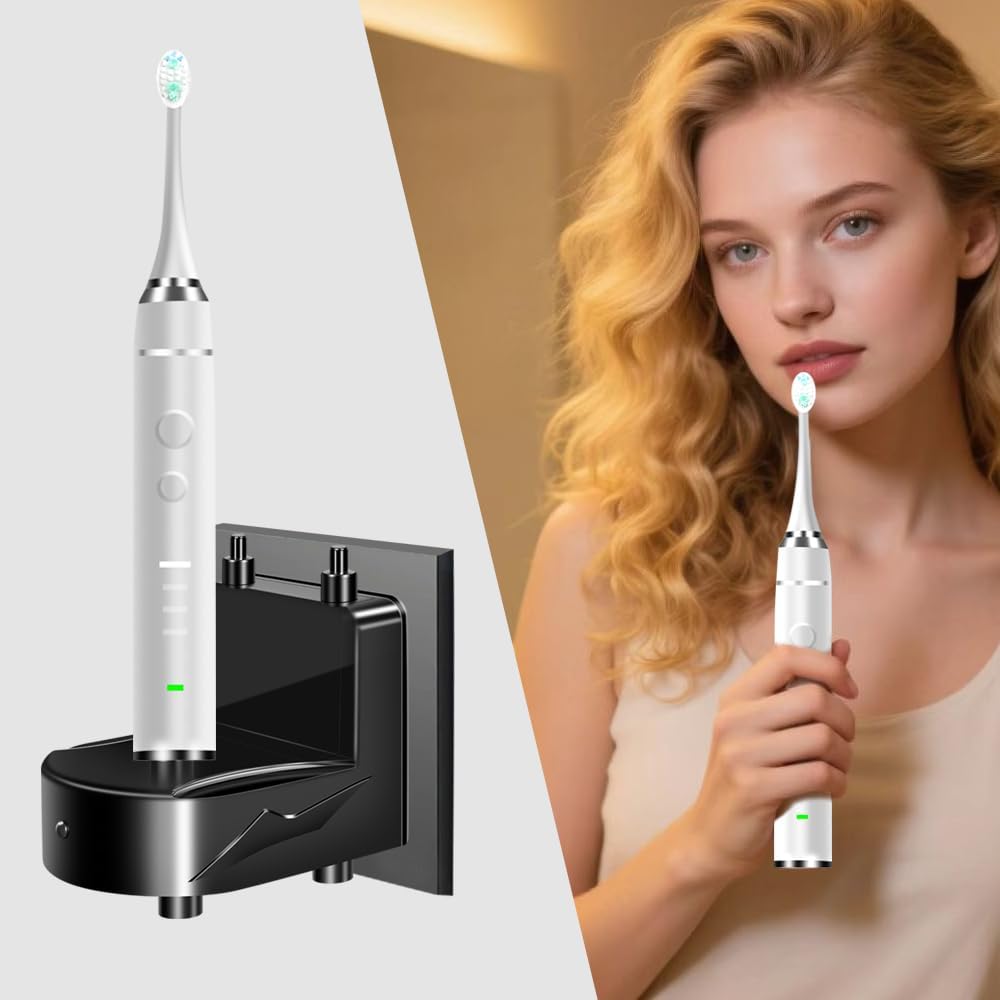 Charger Base for AquaSonic Electric Toothbrush, Wall-Mounted Waterproof Charger for AquaSonic Black/Vibe Series with Fast Charging & Universal Voltage - Easy Installation, Travel-Ready