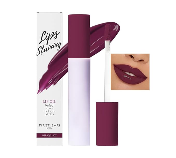 Nourishing High-Shine Lip Gloss,Hydrating & Moisturizing Lip Tint, Non-Sticky, Long-Lasting Glossy Lip Stain,Softens & Plumps Lips for Smooth,Gentle Formula for Dry Lips 08#Berry