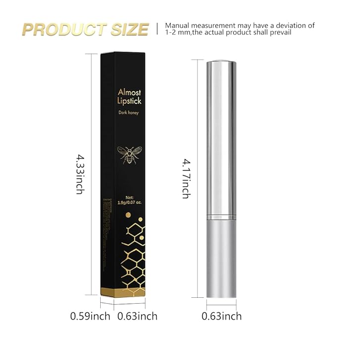 Dark Brown Honey Tinted Lip Stain Lip Balm Lip Gloss Lipstick, Sheer Hydrating Lip Stains Tint, Moisturizing Lip Color for All Skin Tones, Nourishing Lip Balm with a Hint of Natural Black Cherry