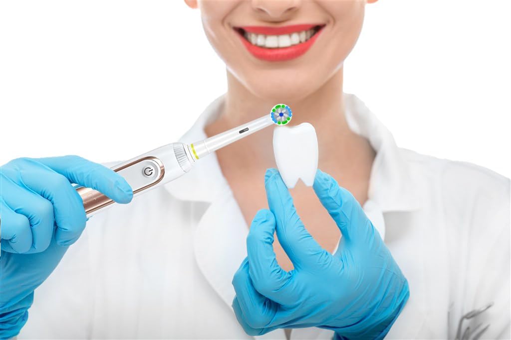 Precision Replacement Toothbrush Heads Compatible with Braun Oral b 7000/Pro 1000/3000/8000/9600/ 5000/Genius and Smart Electric Toothbrush (White-12pcs)