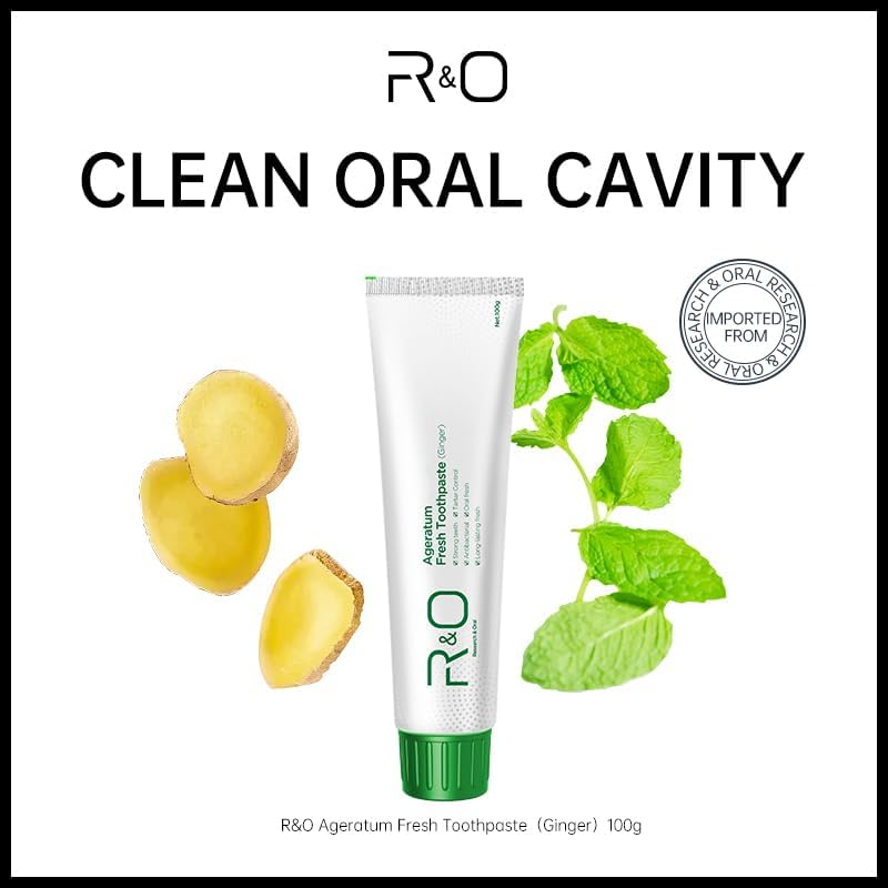 R&O Ginger Mint Fresh Toothpaste, 3.53 oz - A Miracle for Oral Hygiene, Maintains Fresh Breath, Relieves Oral Discomfort, Removes Dental Plaque, Enhances Oral Health
