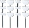 Toothpaste Squeezer, Metal Tube Squeezer Key Stainless Steel Toothpaste Roller Tube Wringer for Paint, Cream, Cosmetic and Hair Dye (12 PCS)