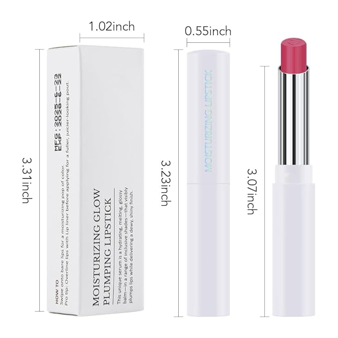 Tinted Lip Balm Moisturizing Lipstick, Rose Purple Hydrating Lipstick for Women, 24 Hour Long Lasting Moisturization Lip Gloss Stain Makeup, Lightweight Non Greasy Moisturizer Lips, 10