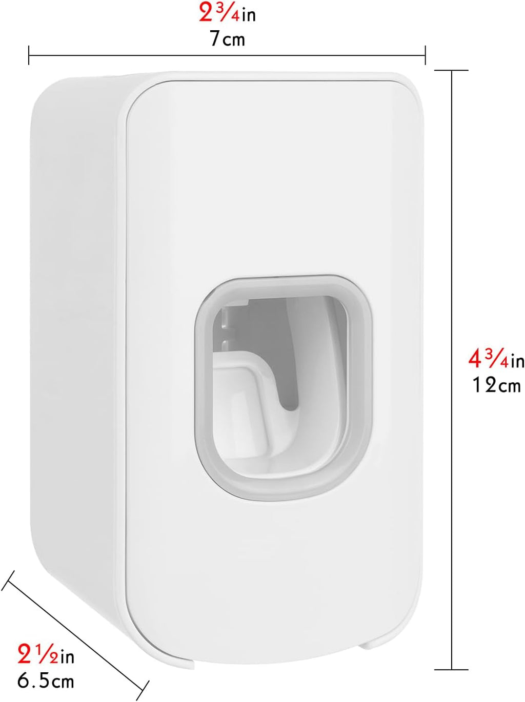 2 Slot Toothbrush Holder and Toothpaste Dispenser Wall Mounted, Automatic Toothpaste Squeezer, 2 in 1 Tooth Brush Toothpaste Organizer for Shower (White)