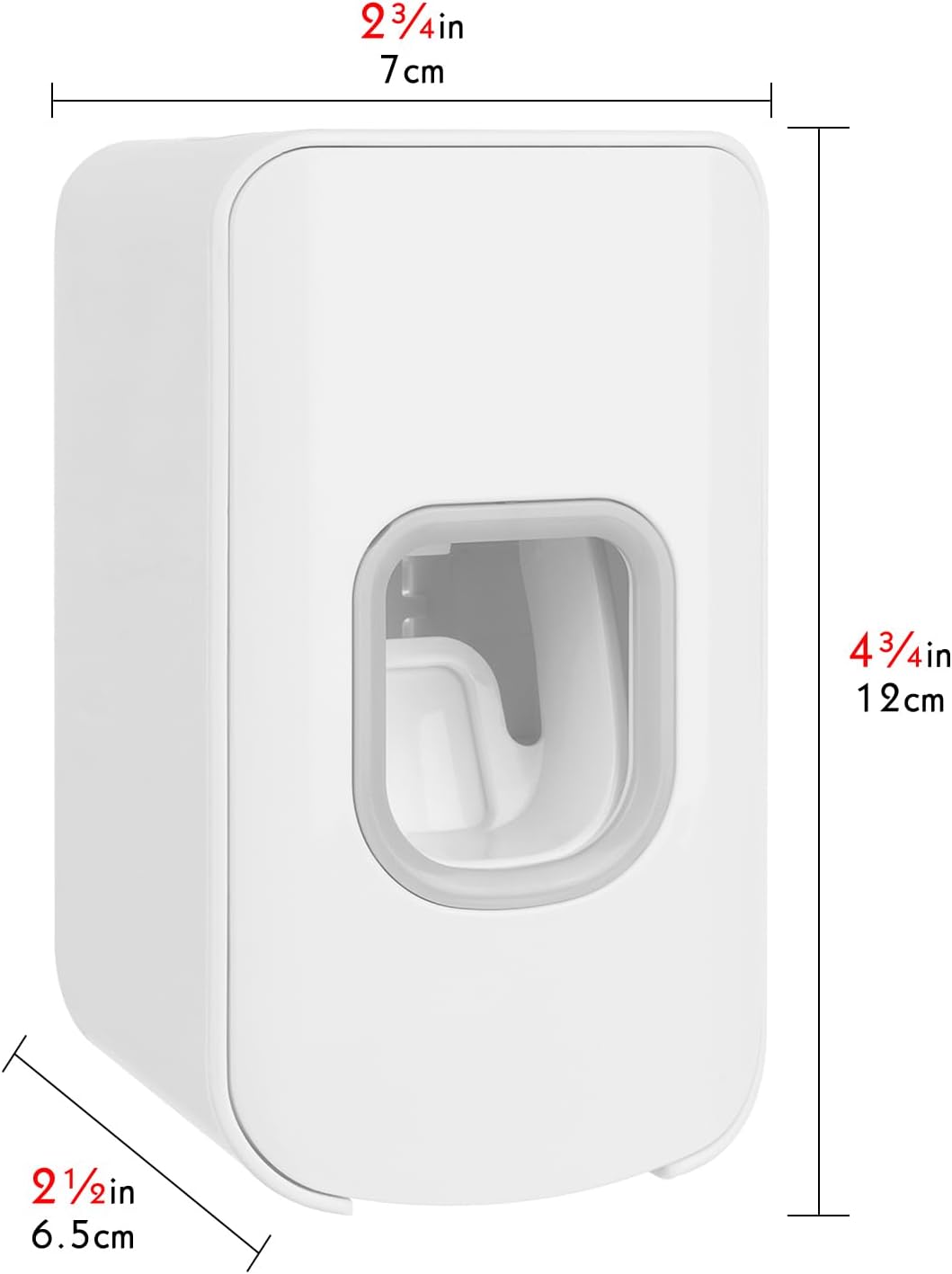 2 Slot Toothbrush Holder and Toothpaste Dispenser Wall Mounted, Automatic Toothpaste Squeezer, 2 in 1 Tooth Brush Toothpaste Organizer for Shower (White)