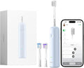 Laifen Wave Electric Toothbrush, Oscillation & Vibration Sonic Electric Toothbrush for Adults with App, 3 Brush Heads, IPX7 Waterproof Magnetic Rechargeable Travel Powered Toothbrush ABS(Blue)
