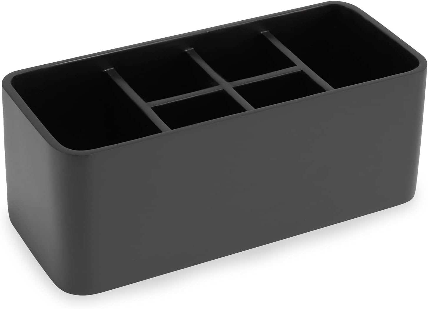 Toothbrush Holder for Bathrooms Toothpaste Holder Stand Bathroom Organizer for Toothbrush Makeup Brushes Holder (Black)