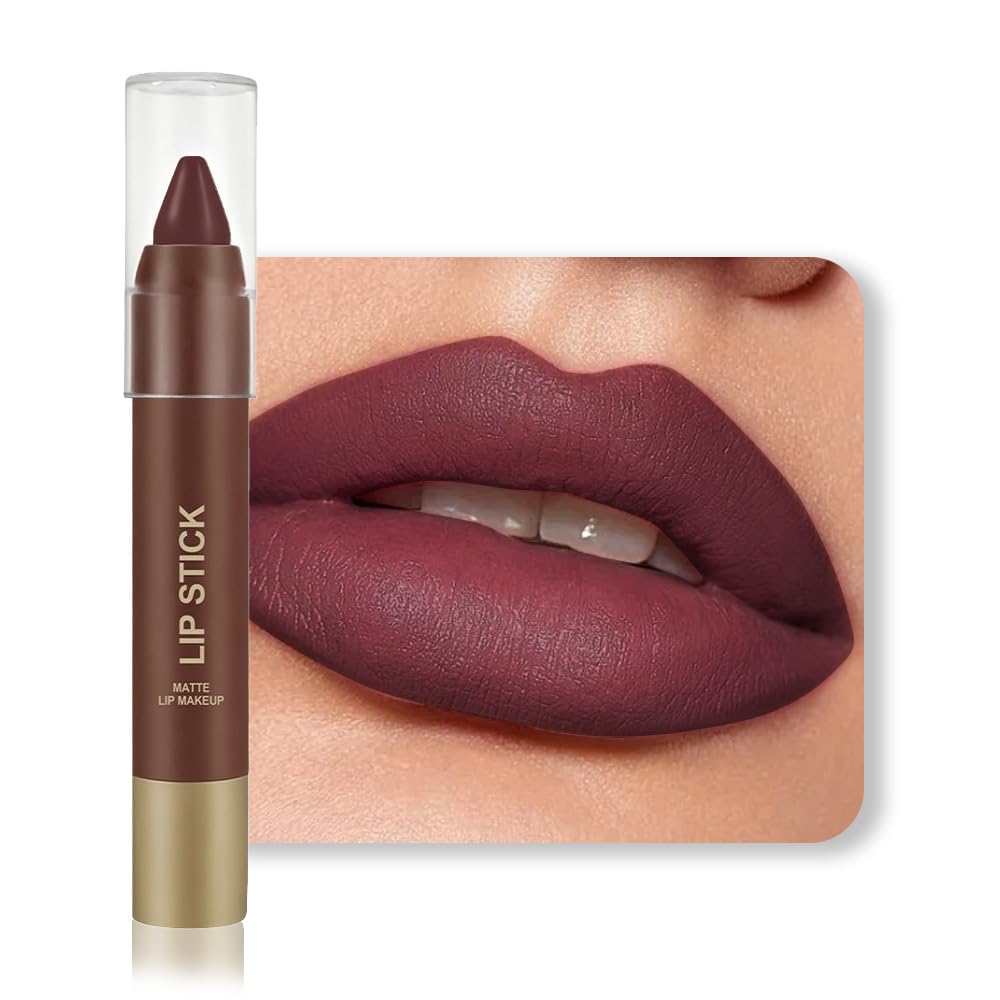BINGBRUSH 2 in 1 Lip Liner and Lipstick Combo, Matte Lipstick Long Lasting Waterproof Lip Pencil Crayon, Smudge Proof Lip Stain,Hign Pigmented Women’s Makeup (05#Berry Fever)