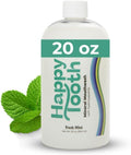 Happy Tooth Hydroxyapatite Mouthwash, Fluoride Free, Teeth Whitening, Remineralizing for Enamel Strength, Fresh Breath, Oral Microbiome Support, Dentist Formulated, Gentle Care, Fresh Mint, 20 Fl Oz