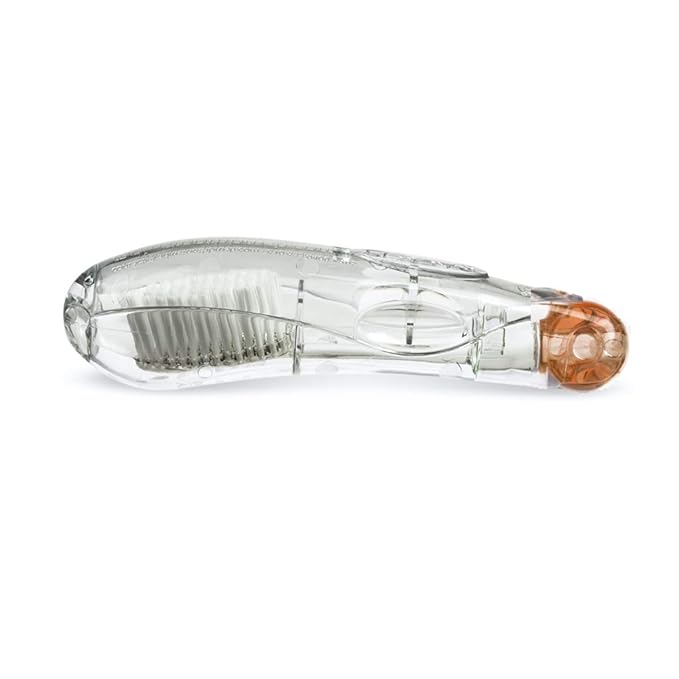 RADIUS Tothbrush Tour Travel Brush, Orange, BPA Free and ADA Accepted, Designed to Improve Gum Health and Reduce The Risk of Gum Disease