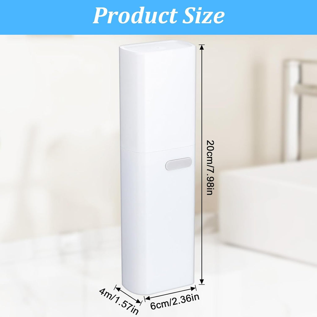 Travel Toothbrush Holder Case Portable Toothbrush and Toothpaste Travel Case with Ventilation Hole Tooth Brush Cup with Cover Storage Container for Traveling Camping Business School Outdoor