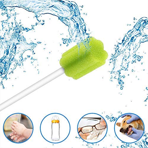 Disposable Untreated Oral Care Swabs, 250 Count (GREEN+plum)