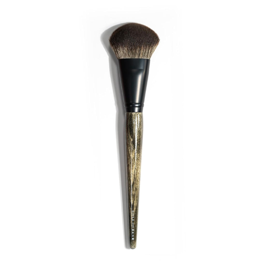Rose and Ben Beauty Makeup Tools - C42 Foundation Brush, C41 Blush Brush and Setting Puff