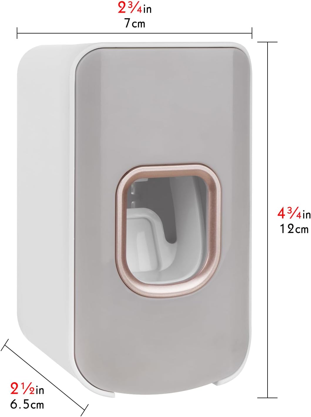 2 Slot Toothbrush Holder and Toothpaste Dispenser Wall Mounted, Automatic Toothpaste Squeezer, 2 in 1 Tooth Brush Toothpaste Organizer for Shower (Light Grey 2pack)