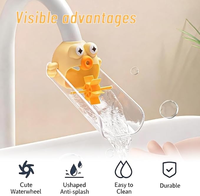 2pcs Toddler Faucet Extender - Cute Cartoon Design, Splash-proof and Easy to Clean, Great Helper for Kids' Handwashing