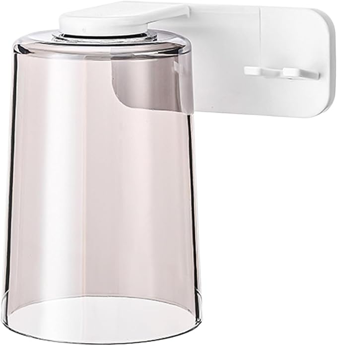 Toothbrush Organizer - Mouthwash Cup Set, Wall Mounted Toothbrush Storage, Bathroom Fixture with Compact Mount Design, Hygiene Rack for Home Apartment Dorm Office Hotel RV