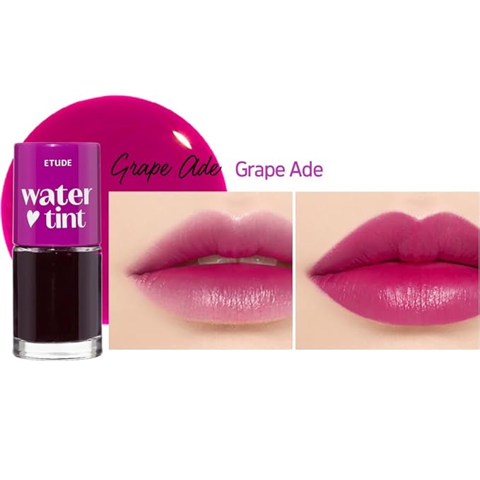 ETUDE Dear Darling Water Tint – Grape Ade | Korean Lip Stain & Lip Tint for Hydrated Pink Lips, Smudge-Proof Long-Lasting Lip & Cheek Makeup | K-Beauty Gift, Stocking Stuffers