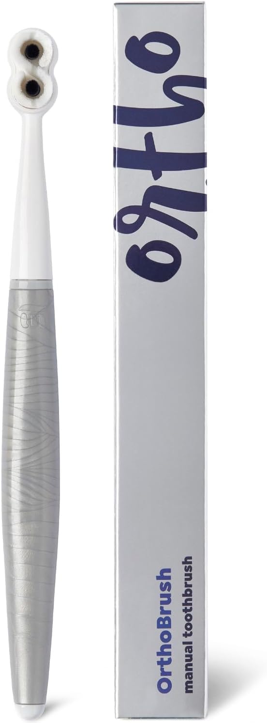 SuperMouth OrthoBrush Manual Toothbrush – Soft Bristles for Braces, Deep Clean Around Brackets & Wires, Conform to Teeth’s Curves & Protects Against Cavities & Stains