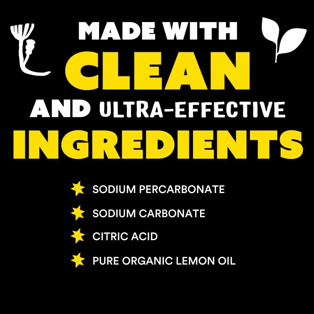 Molly's Suds Oxygen Whitener | Powerful Bleach Alternative, Chlorine Free & Color Safe | Brightens Whites and Removes Stains (Lemon Essential Oil - 41.09 oz)